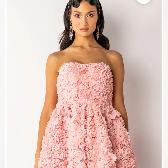 AKIRA Elegant Pink Floral Dress-NWT - Picture 3 of 16